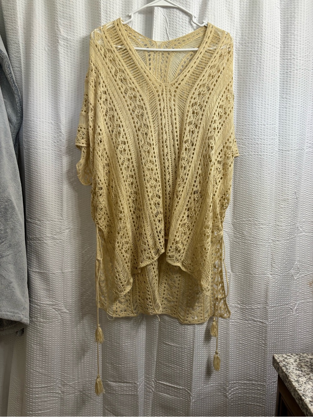 No brand swim crocheted cover up
